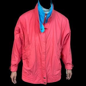 windbreaker coat neon Pattern ski jacket 80s 90s spring funky vintage